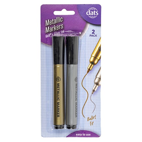 53209 - Marker Metallic 2pk Mixed Gold Silver Ink - Dats