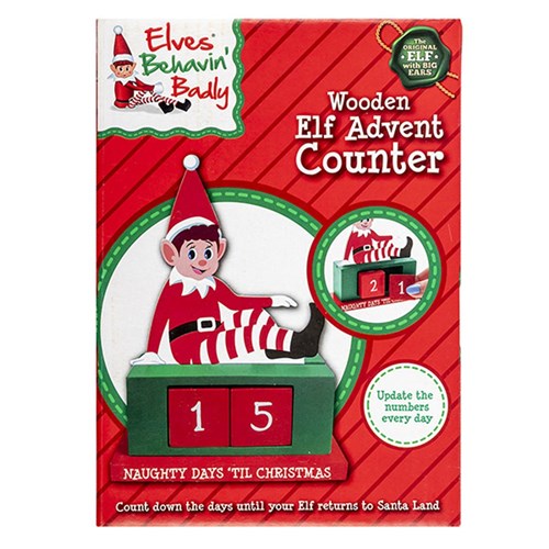 58974 - Xmas Elves BB Countdown Advent MDF - Dats